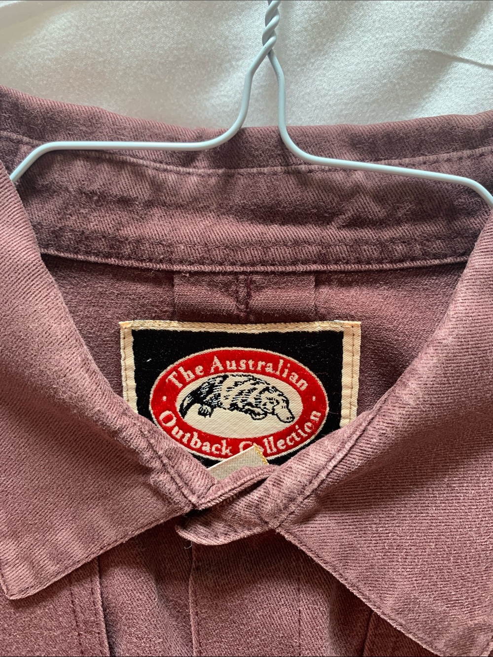 Australian Outback Collection Plum colored Button Down Men’s Large Eastern Fnaws - Picture 12 of 12